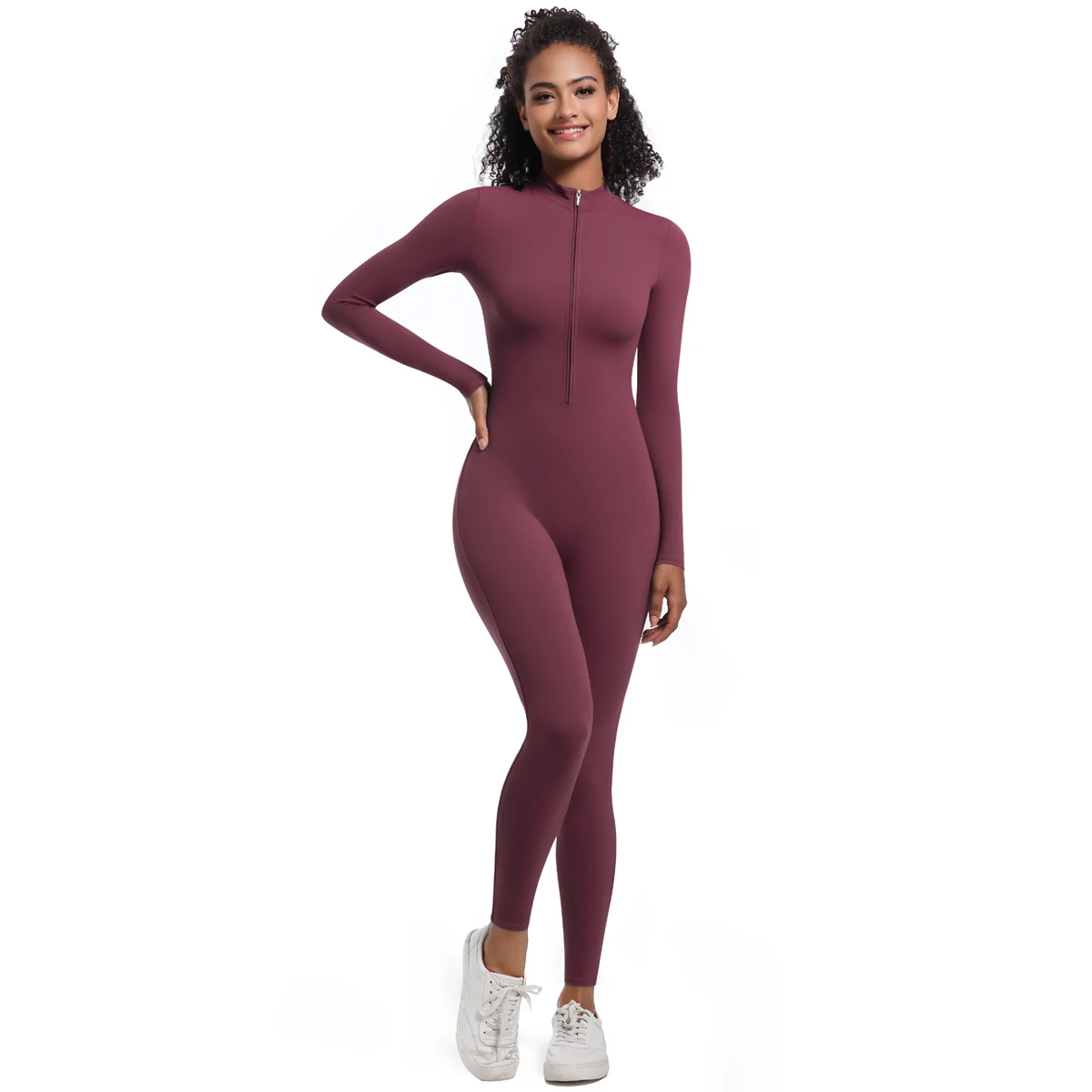 Women's Jumpsuit Women's Sports Shapewear Seamless Slim Fit Long Sleeve Sports Bodysuit Fitness Sports Bodysuit Yoga Suit