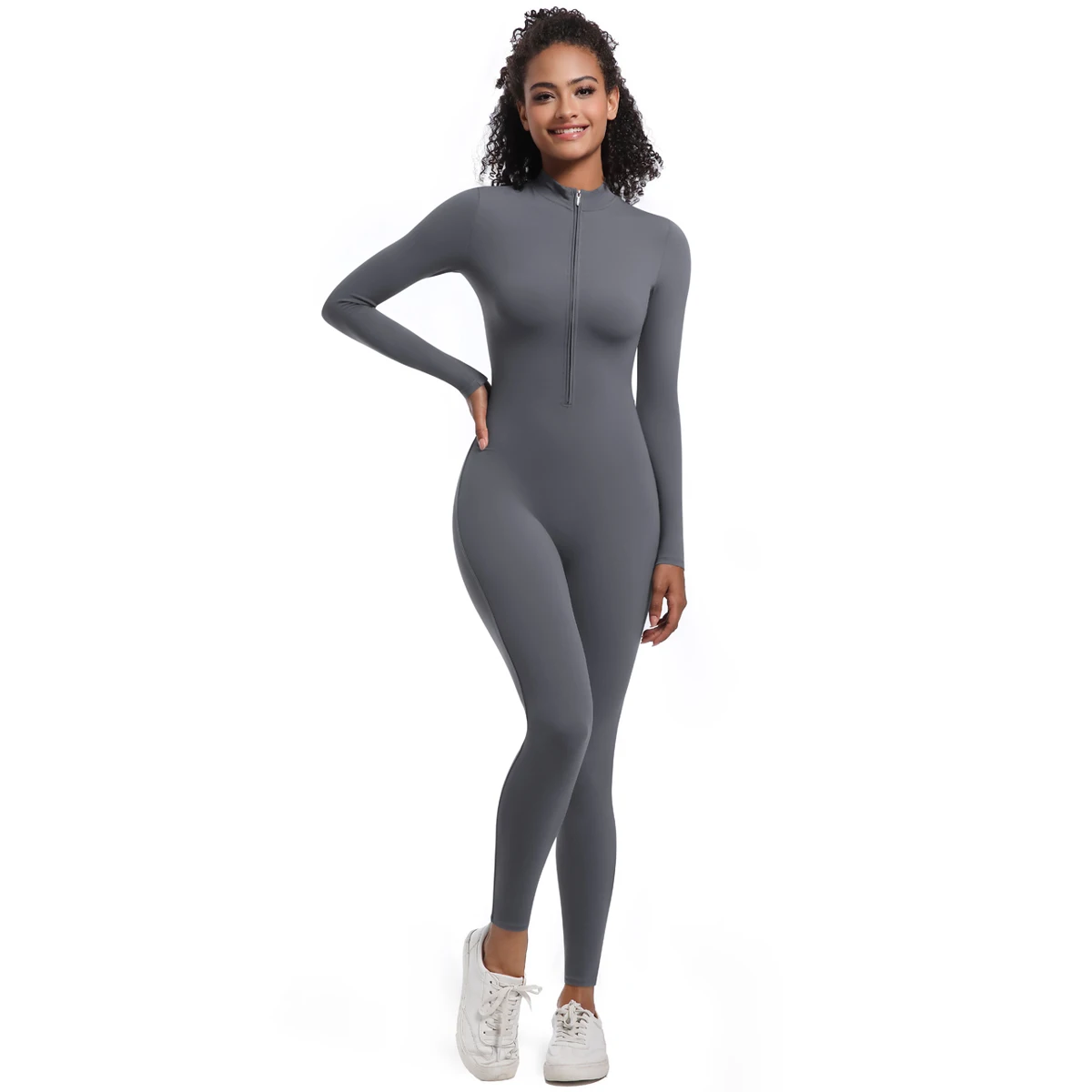 Women's Jumpsuit Women's Sports Shapewear Seamless Slim Fit Long Sleeve Sports Bodysuit Fitness Sports Bodysuit Yoga Suit