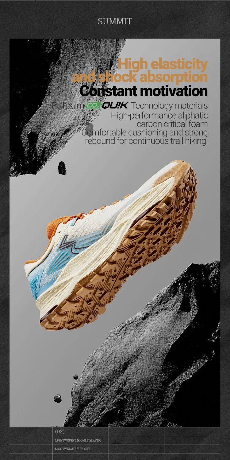 361 Degrees WUXIA 2 Running Shoes Light Breathable Cushioning Non-Slip Soft Outdoor Hiking Versatile Sneakers Male 672542201
