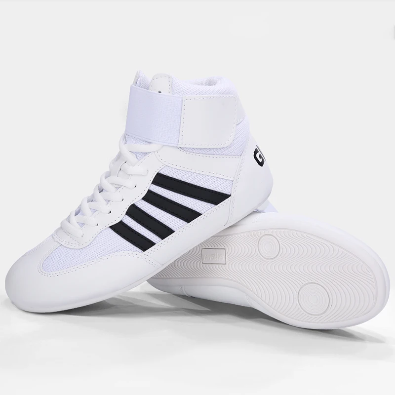 Professional Wrestling Shoes Boxing Shoes Men Women Training Shoes Tendon Bottom Artificial Leather Sports Shoes Breathable Soft