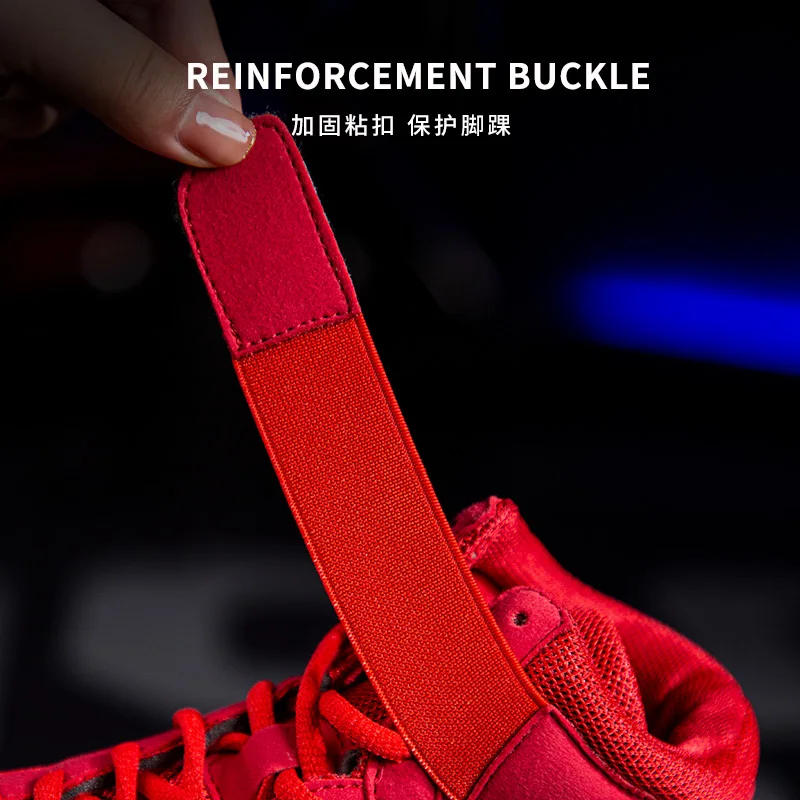 Professional Wrestling Shoes Boxing Shoes Men Women Training Shoes Tendon Bottom Artificial Leather Sports Shoes Breathable Soft