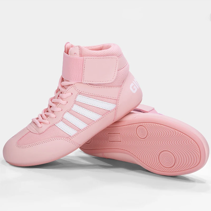 Professional Wrestling Shoes Boxing Shoes Men Women Training Shoes Tendon Bottom Artificial Leather Sports Shoes Breathable Soft