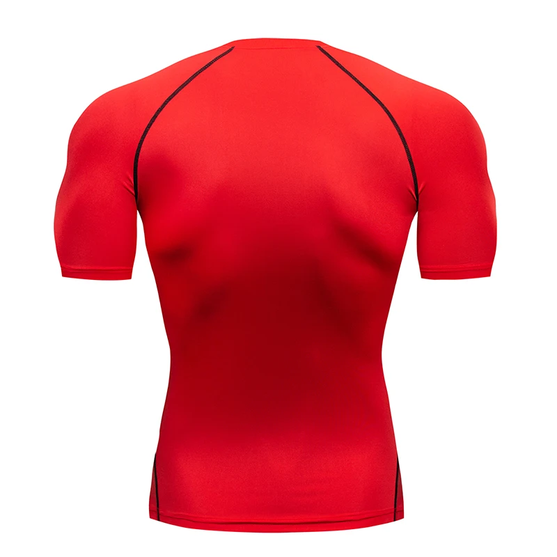 Fitness Clothes Men's Outdoor Sports Quick Drying Short Sleeved T-Shirt Training Pro Running Stretch Tight Fitting Clothes Yoga