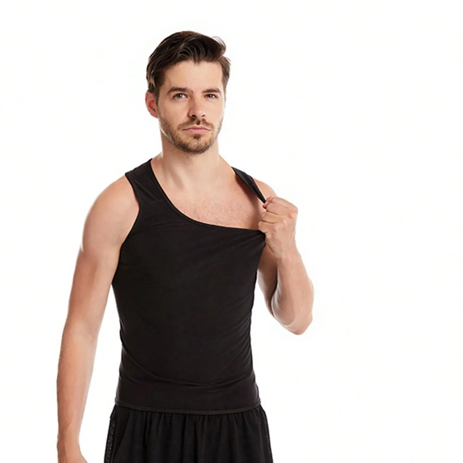 1PC Sauna Shirt for Men, Short Sleeve Sauna Sweat Body Shaper Mens Sauna Vest Gym Exercise Tank Top