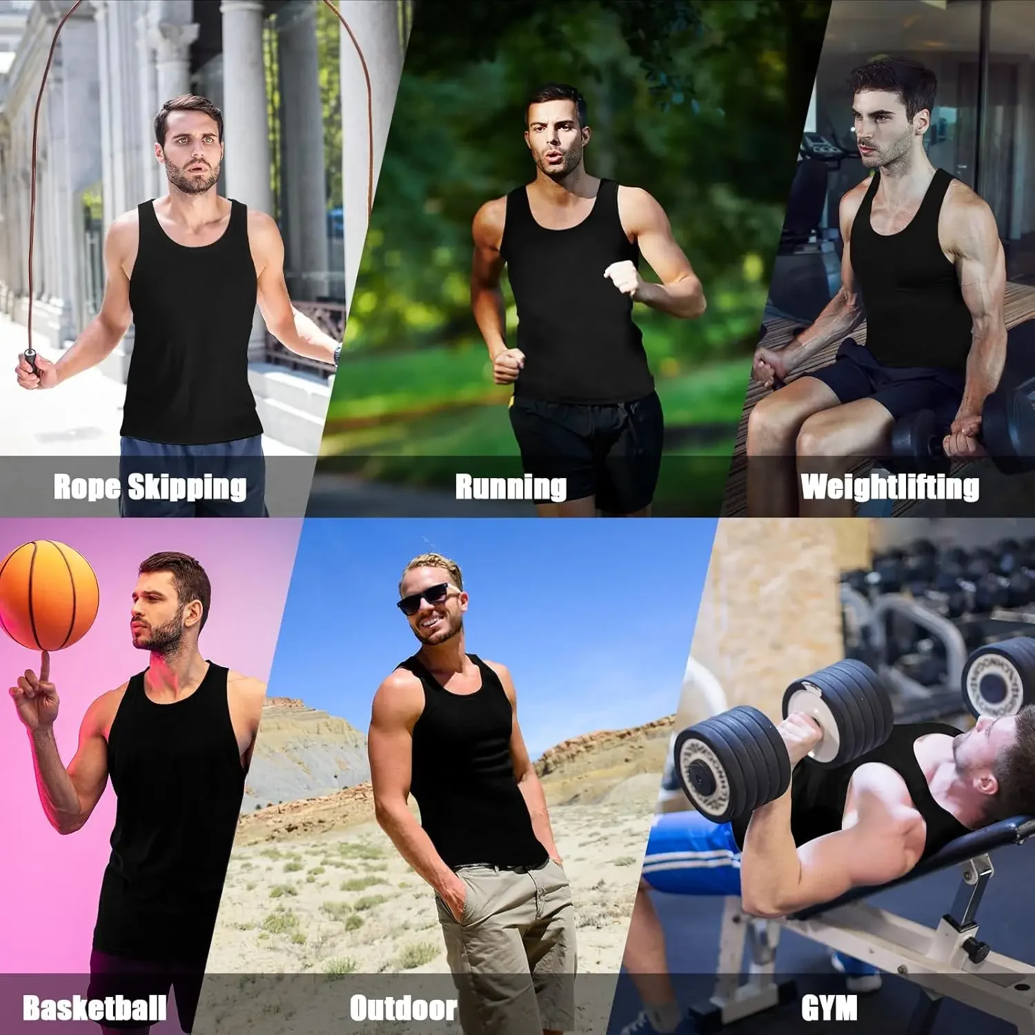 1PC Sauna Shirt for Men, Short Sleeve Sauna Sweat Body Shaper Mens Sauna Vest Gym Exercise Tank Top