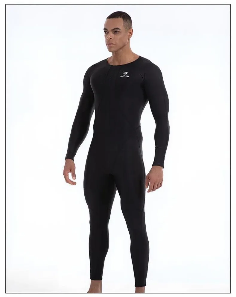Men's Sharkskin Waterproof Bodysuit Long Sleeve Sun Protectio Wetsuits Diving Suit Black Jump Suit554