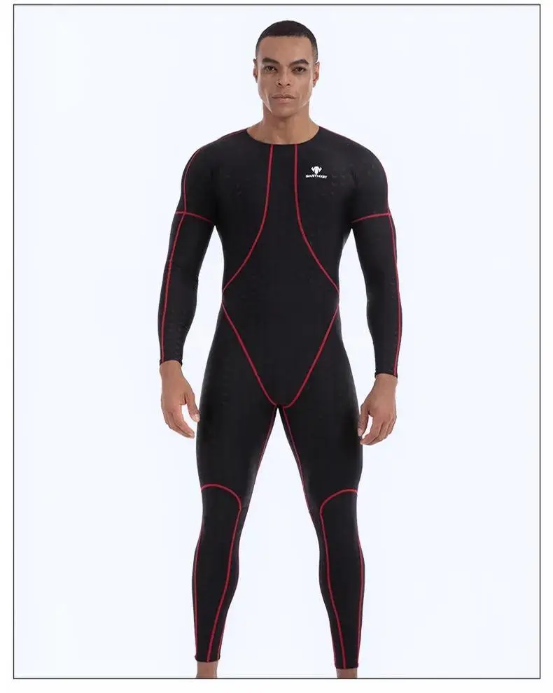 Men's Sharkskin Waterproof Bodysuit Long Sleeve Sun Protectio Wetsuits Diving Suit Black Jump Suit554