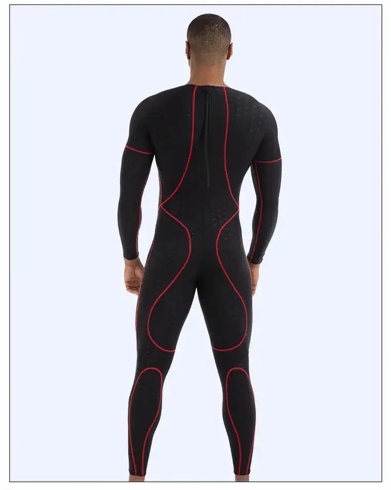 Men's Sharkskin Waterproof Bodysuit Long Sleeve Sun Protectio Wetsuits Diving Suit Black Jump Suit554