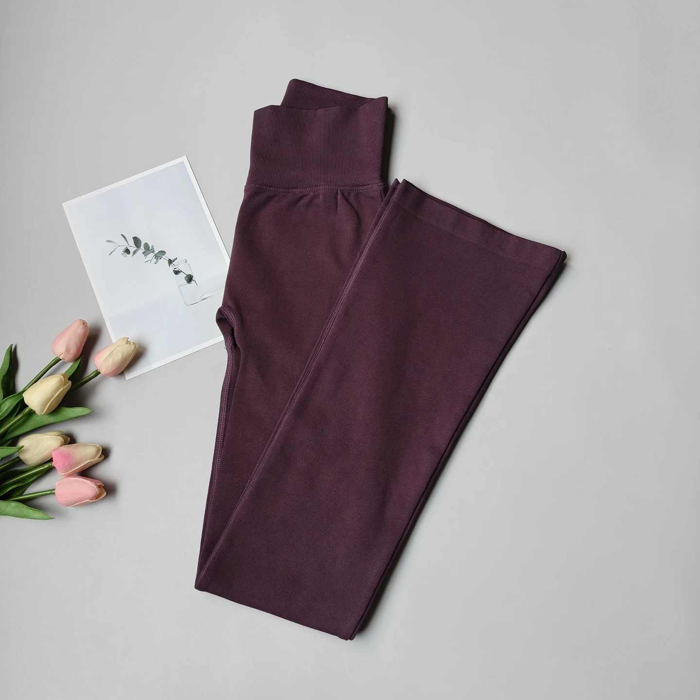 Seamless High-Waist Flare Yoga Leggings Pants Women's Bell-Bottom Fitness Trousers High-Elastic Gym Tight Sports Leggings