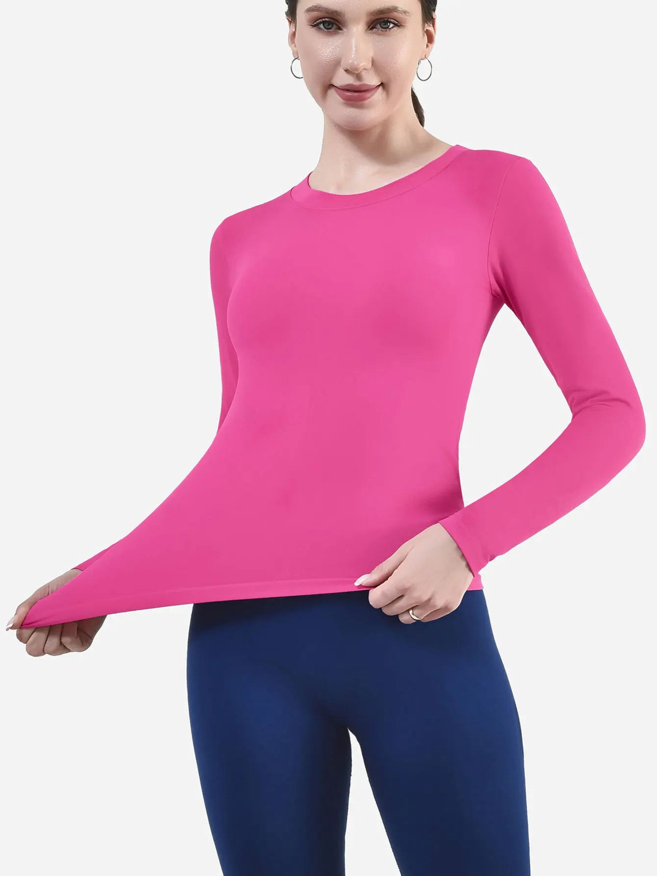 CZGUKE Women's Long Sleeve Fitness T-shirt Yoga Shirt Soft Sports Fitness Four Seasons Breathable Running Sports Slimming Top
