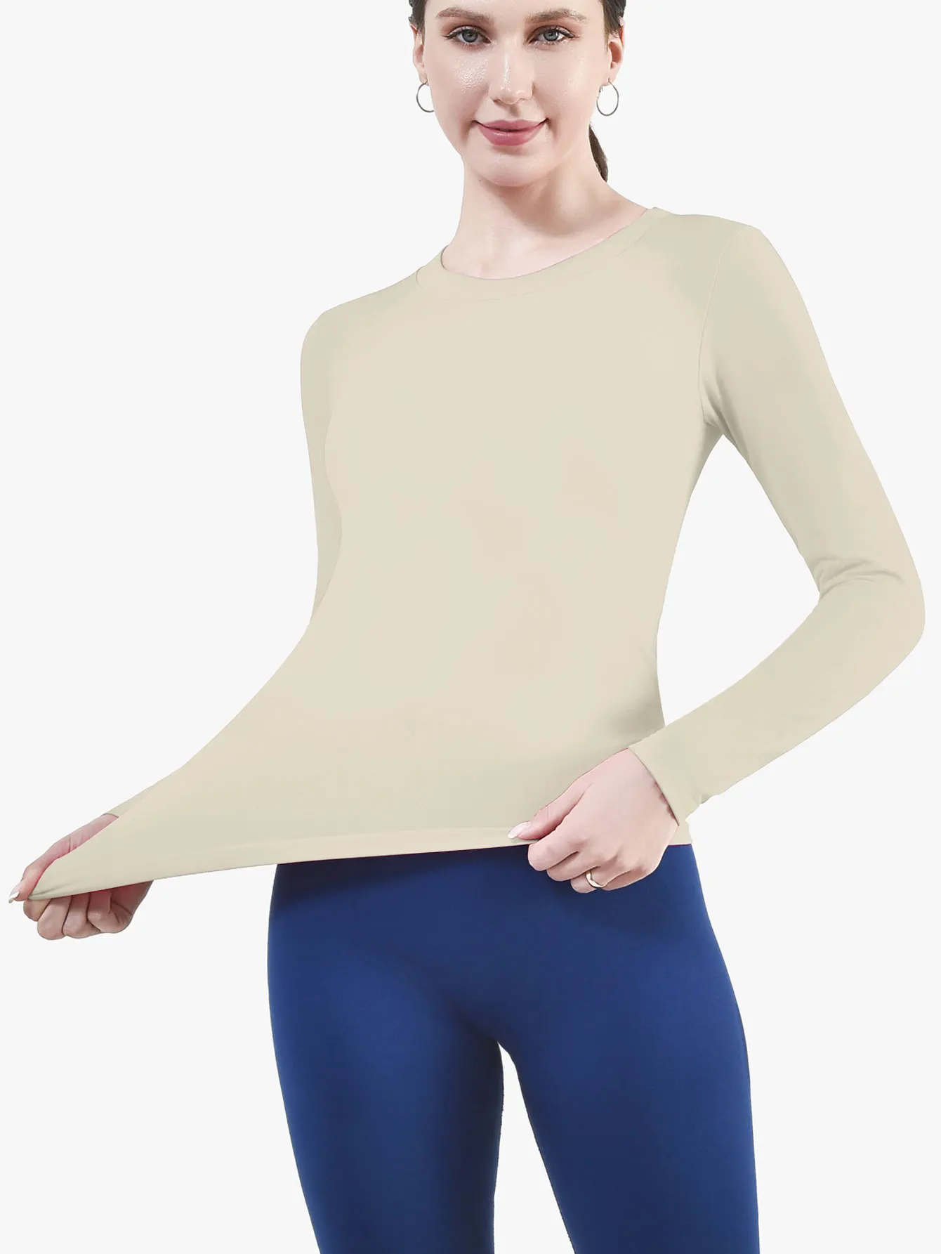 CZGUKE Women's Long Sleeve Fitness T-shirt Yoga Shirt Soft Sports Fitness Four Seasons Breathable Running Sports Slimming Top