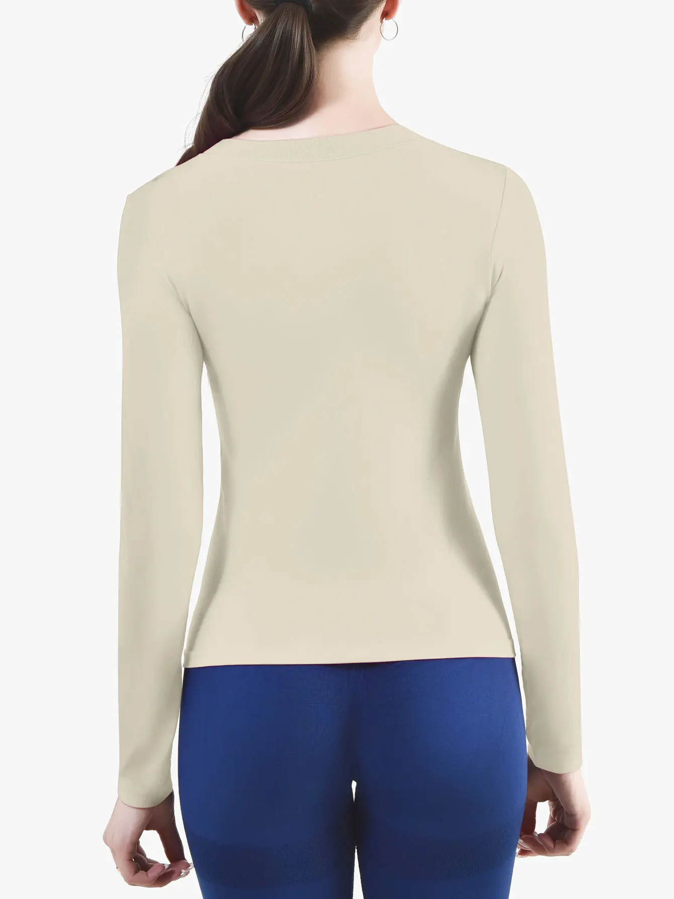 CZGUKE Women's Long Sleeve Fitness T-shirt Yoga Shirt Soft Sports Fitness Four Seasons Breathable Running Sports Slimming Top