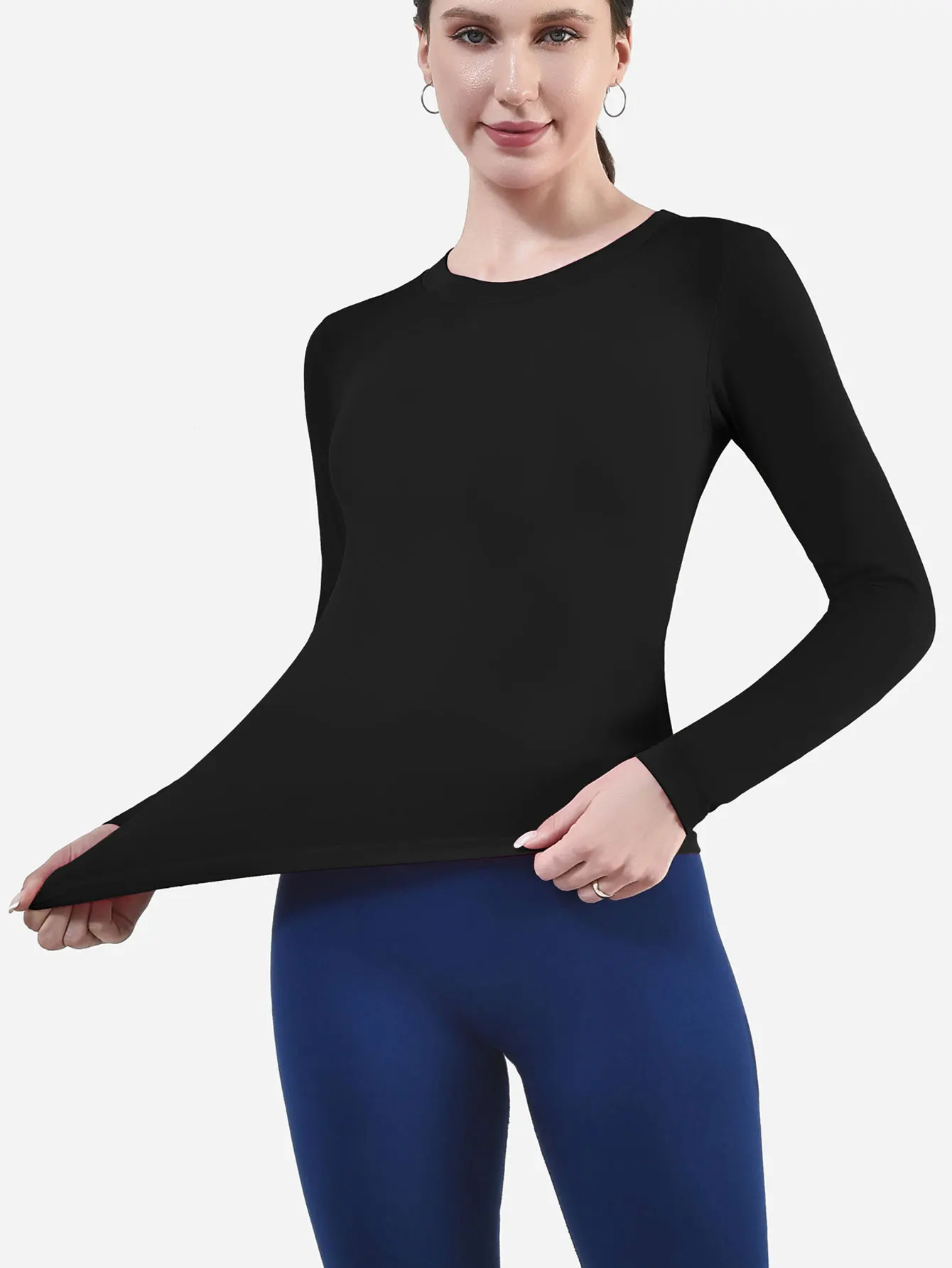 CZGUKE Women's Long Sleeve Fitness T-shirt Yoga Shirt Soft Sports Fitness Four Seasons Breathable Running Sports Slimming Top