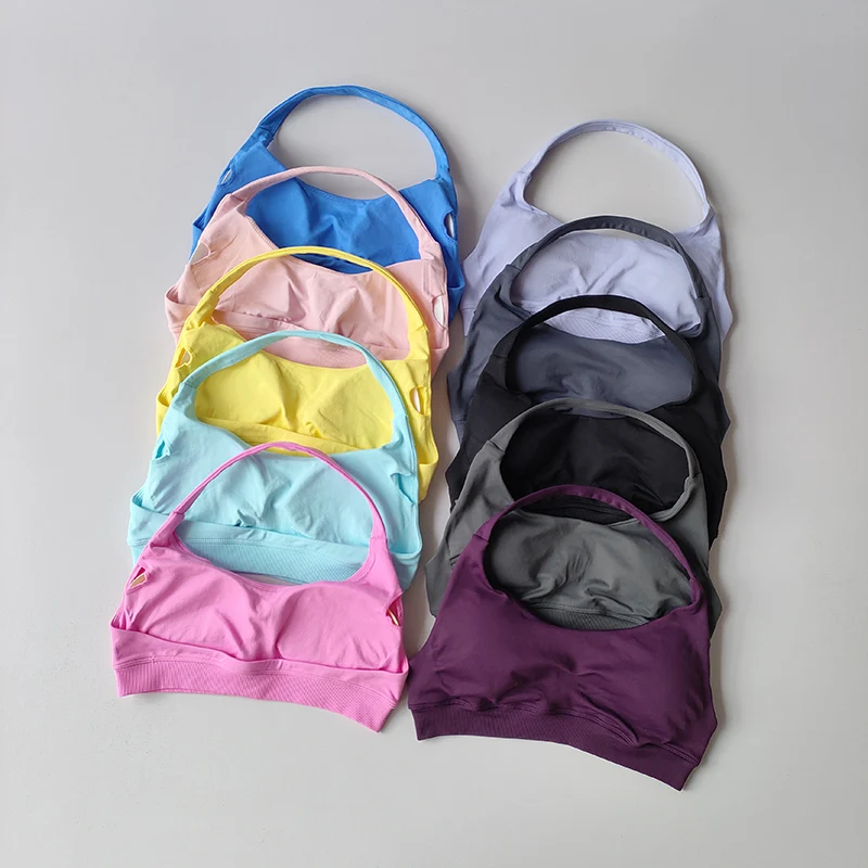 Shockproof Seamless Sexy Padded Athletic Sport Bra Women Backless Workout Gym Anti-Shock Yoga Crop Top Fitness Bra Suits