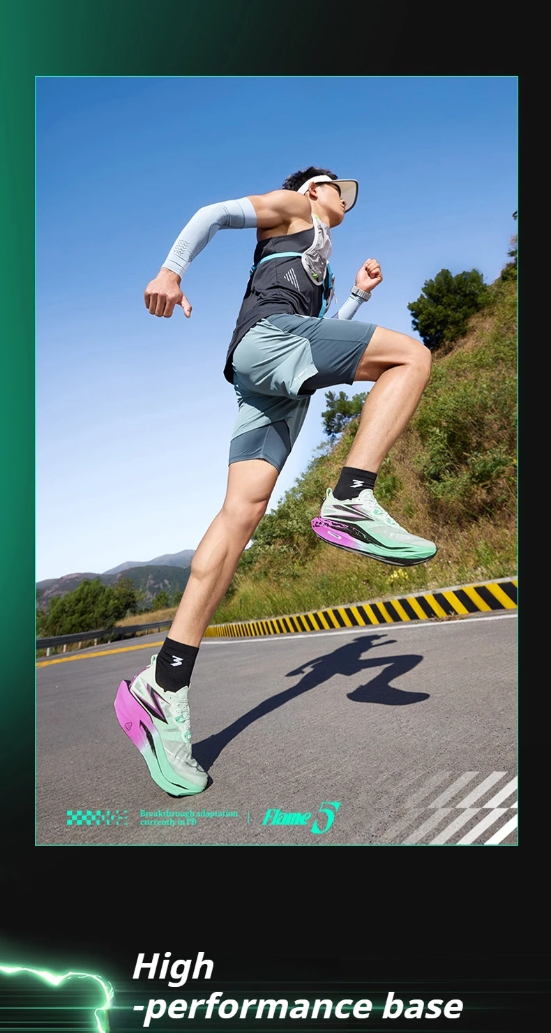 361 Degrees Flame 5 Men's Running Shoes Carbon Plate Breathable Stable Rebound Grippy Durable Marathon Male Sneakers 672612213