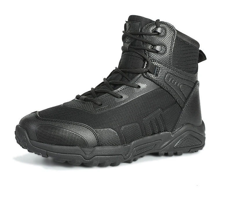 Military Tactical Combat Boots Men Autumn Winter Fleece Work Training Shoes Outdoor Ultralight Waterproof Desert Hiking Boots