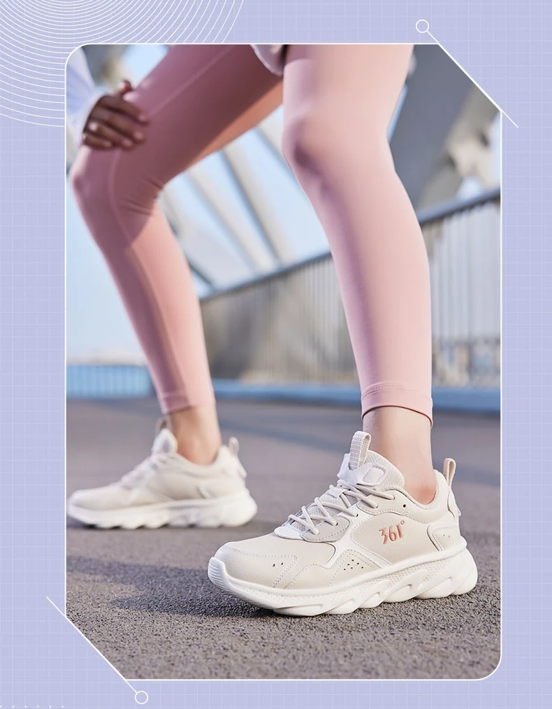 361 Degrees Women's Running Sports Shoes Shock Absorption Rebound All-match Fashion Comfortable Sneakers Male 682232237