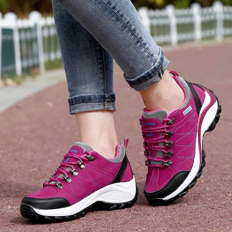 2025 Summer Women Casual Platform Shoes Outdoor Thick Sole Walking Shoes Women Casual Sports Shoes Anti Slip Camping Shoes