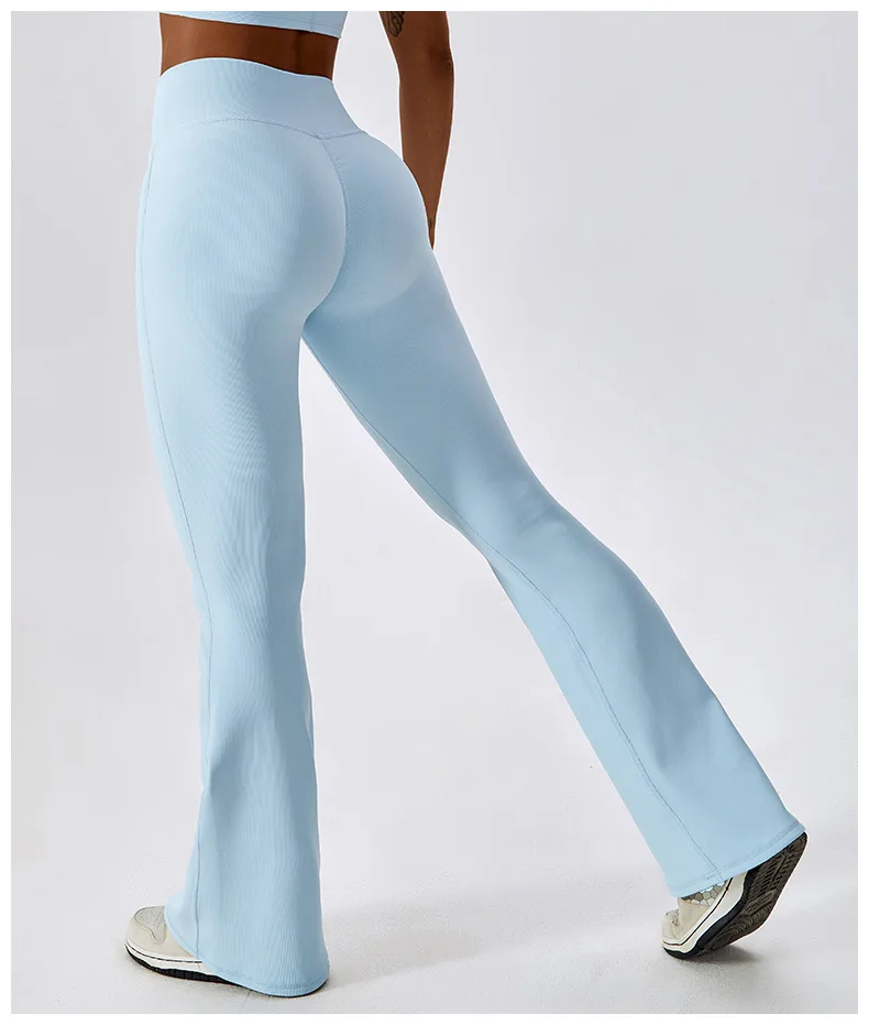 Flare Leggings Yoga Pants Women High Waist Wide Leg Pants Women Gym Workout Fitness Sports Flared Pant Latin Dance Trousers