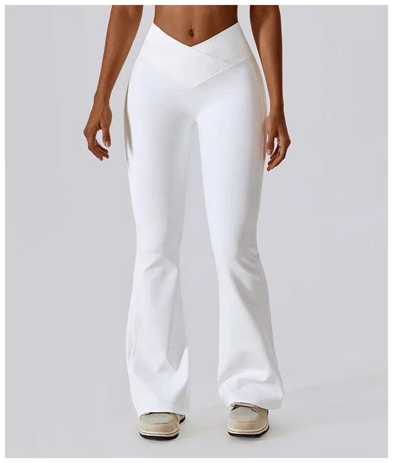 Flare Leggings Yoga Pants Women High Waist Wide Leg Pants Women Gym Workout Fitness Sports Flared Pant Latin Dance Trousers