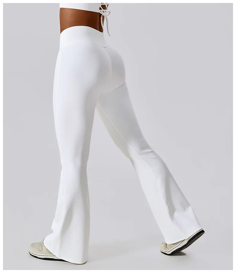 Flare Leggings Yoga Pants Women High Waist Wide Leg Pants Women Gym Workout Fitness Sports Flared Pant Latin Dance Trousers