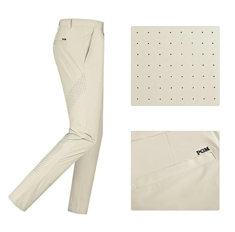 PGM Men's Golf Pants Elastic Comfortable Sports Pant with Perforations Golf Wear for Men KUZ154