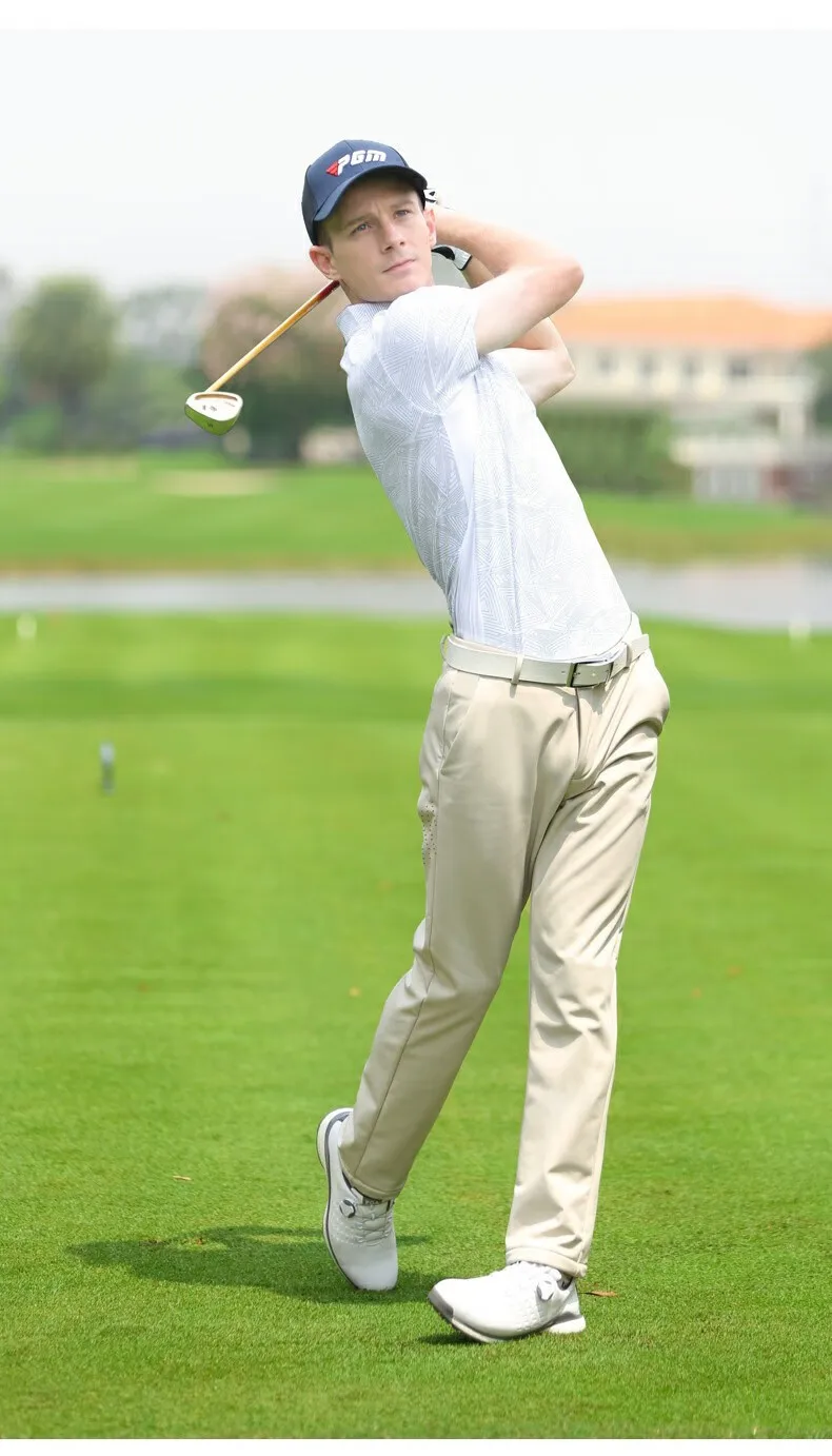 PGM Men's Golf Pants Elastic Comfortable Sports Pant with Perforations Golf Wear for Men KUZ154