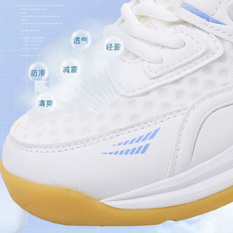 Breathable Mens Womens Badminton Shoes Lightweight Professional Training Sneakers Couple Anti Slip Volleyball Tennis Sport Shoes