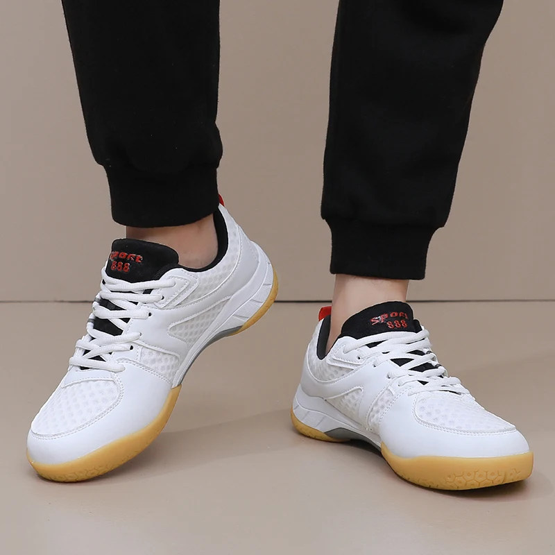 Breathable Mens Womens Badminton Shoes Lightweight Professional Training Sneakers Couple Anti Slip Volleyball Tennis Sport Shoes