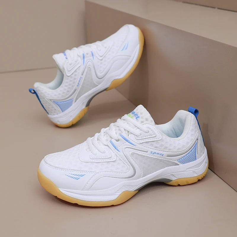 Breathable Mens Womens Badminton Shoes Lightweight Professional Training Sneakers Couple Anti Slip Volleyball Tennis Sport Shoes