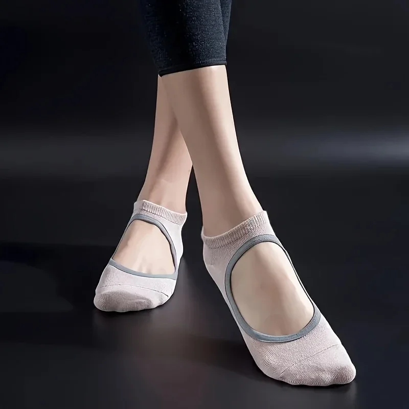 Professional Women Yoga Socks for Gym Indoor Sports and Fitness Breathable Silicone Anti-slip Ballet Pilates Dance Sports Socks