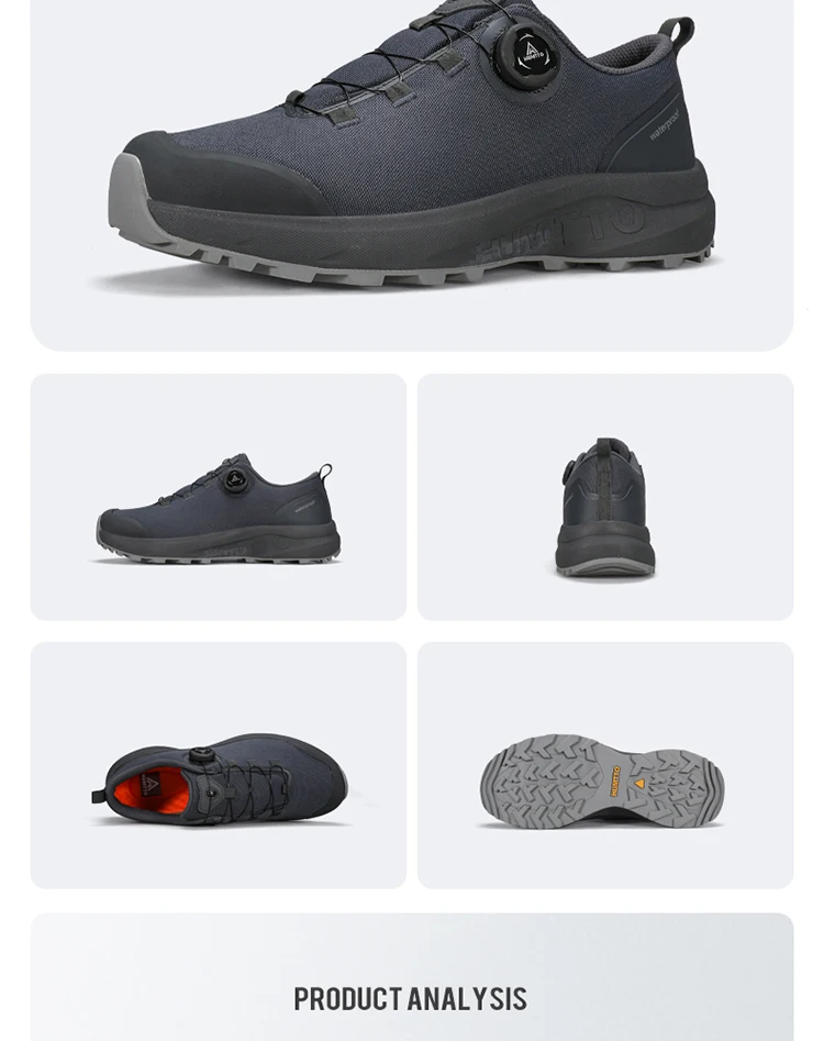 HUMTTO Leather Hiking Shoes 2024 Winter Camping Men's Sports Shoes Breathable Trekking Boots Man Outdoor Safety Sneakers for Men