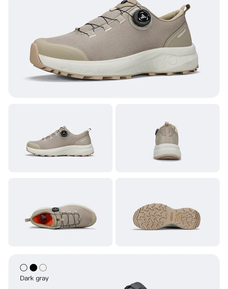 HUMTTO Leather Hiking Shoes 2024 Winter Camping Men's Sports Shoes Breathable Trekking Boots Man Outdoor Safety Sneakers for Men