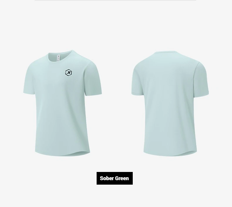 Xtep Short Sleeve Round-Neck T-Shirt For Men 2025 Spring Quick-Drying Sports Training Breathable Outdoor Cool Tops 875229010174