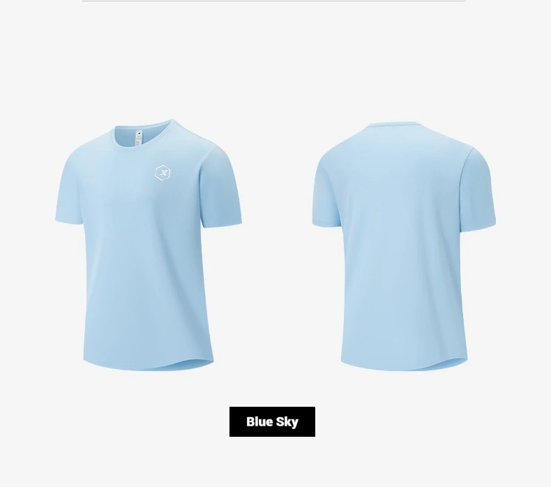 Xtep Short Sleeve Round-Neck T-Shirt For Men 2025 Spring Quick-Drying Sports Training Breathable Outdoor Cool Tops 875229010174