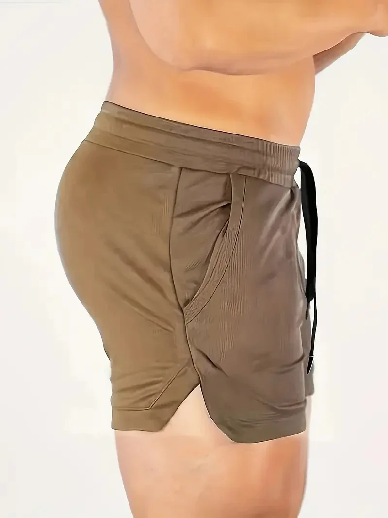 New Men's quick drying breathable printed sports shorts, fitness running shorts, outdoor training shorts, fitness shorts