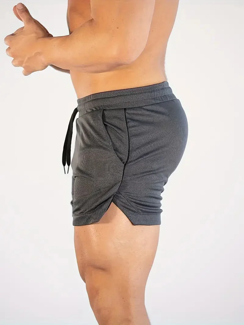 New Men's quick drying breathable printed sports shorts, fitness running shorts, outdoor training shorts, fitness shorts