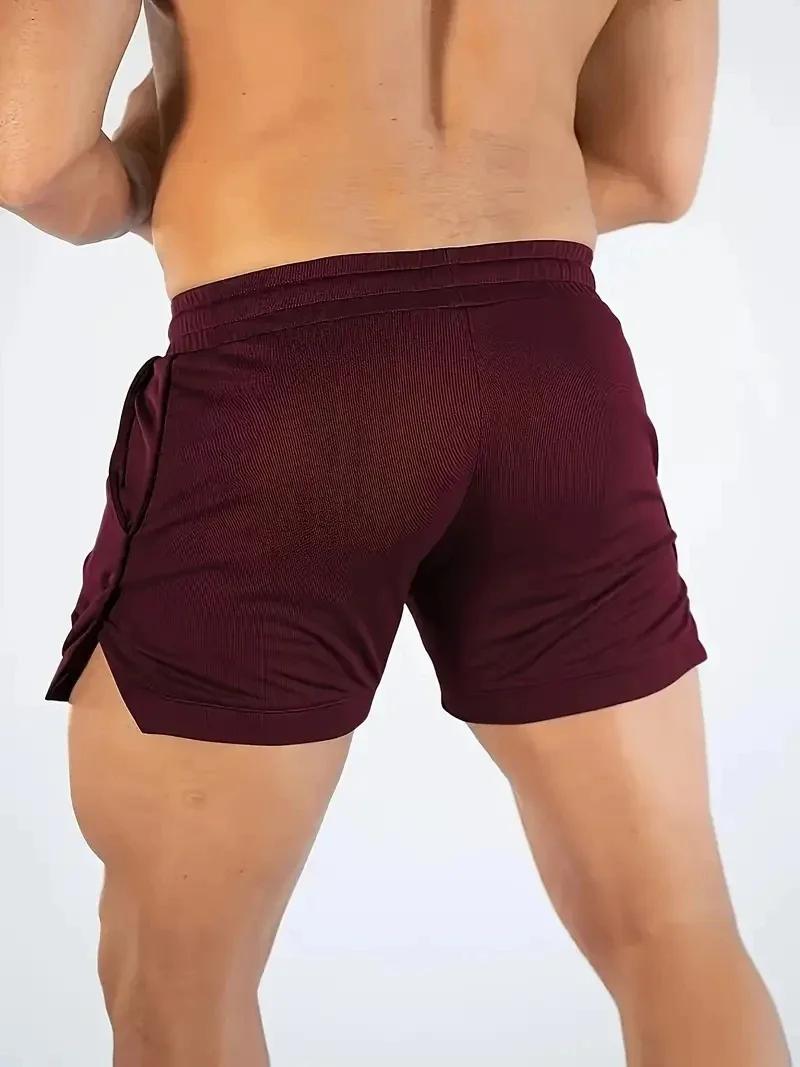 New Men's quick drying breathable printed sports shorts, fitness running shorts, outdoor training shorts, fitness shorts