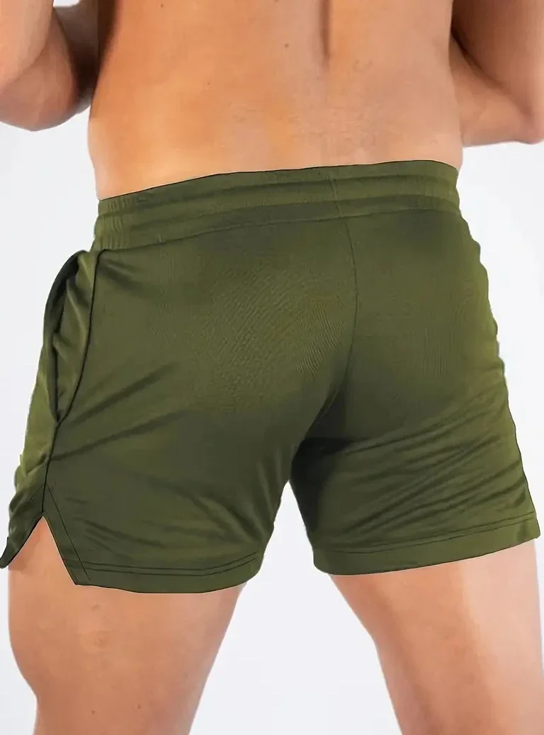 New Men's quick drying breathable printed sports shorts, fitness running shorts, outdoor training shorts, fitness shorts