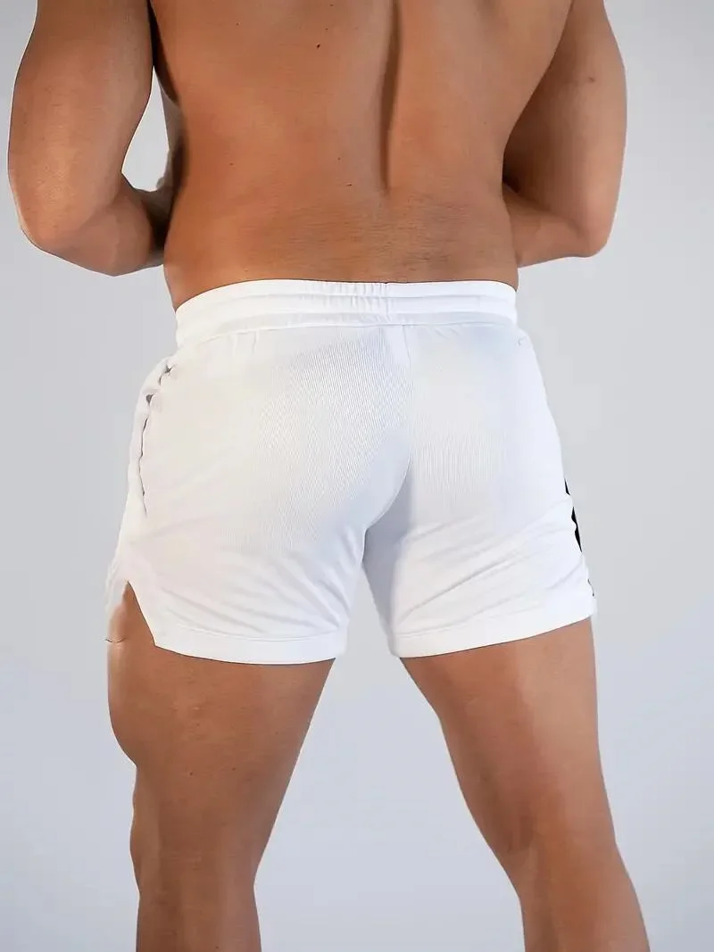 New Men's quick drying breathable printed sports shorts, fitness running shorts, outdoor training shorts, fitness shorts