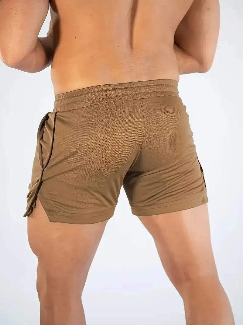 New Men's quick drying breathable printed sports shorts, fitness running shorts, outdoor training shorts, fitness shorts