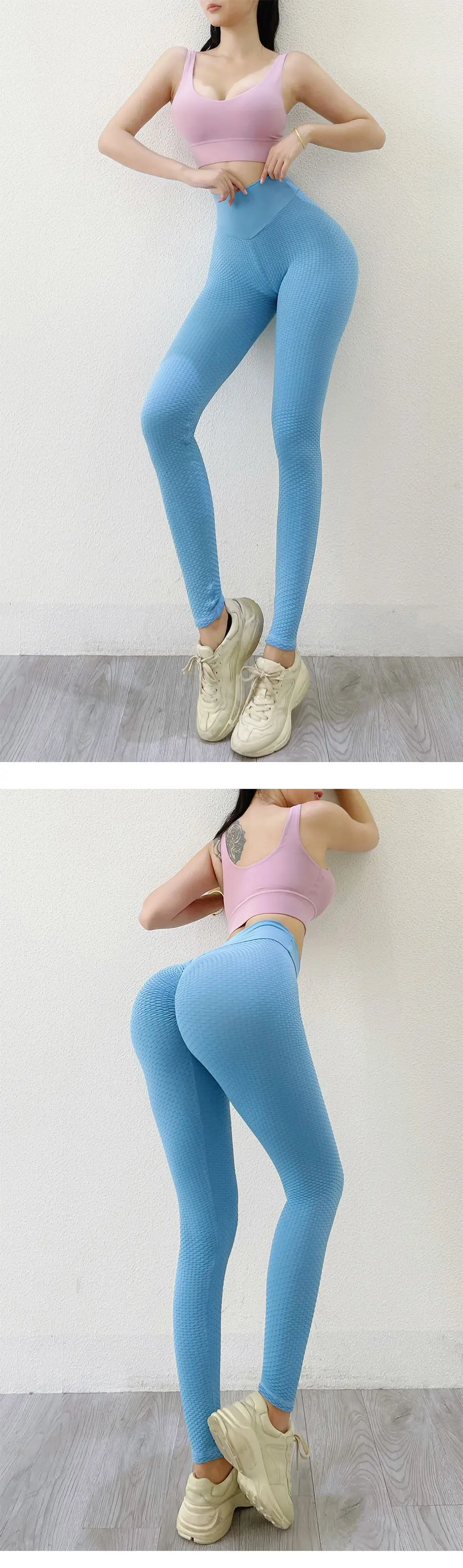 Push Up Yoga Leggings Butt Scrunch Seamless Sportswear Fitness Women Yoga Pants Bright Color High Waist Workout Tight Sweatpants