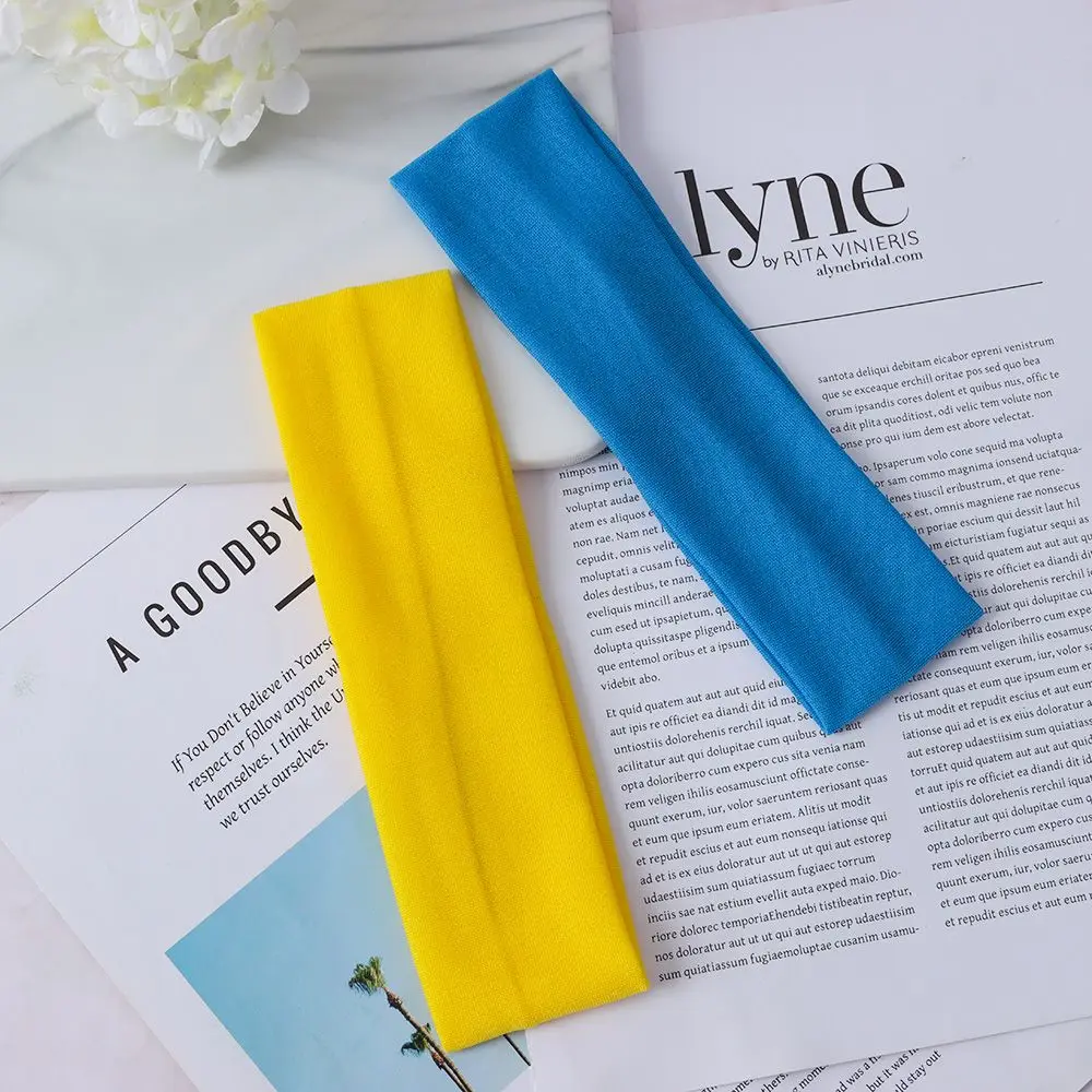1PC Yoga Hair Bands Solid Color Sports Elastic Headbands Ribbon Fitness Yoga Headwear for Women Hair Accessories