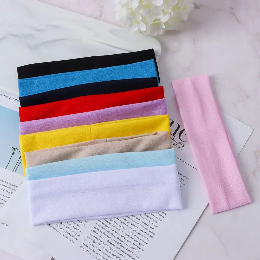 1PC Yoga Hair Bands Solid Color Sports Elastic Headbands Ribbon Fitness Yoga Headwear for Women Hair Accessories
