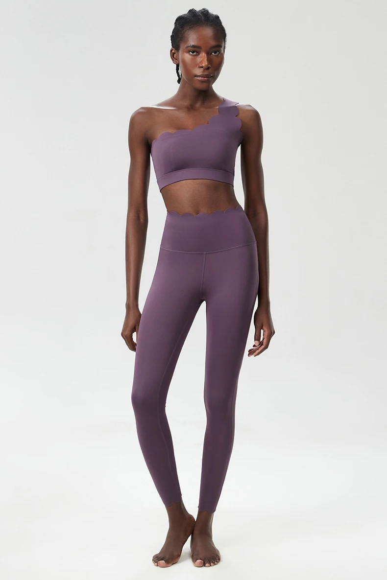 Women Two Pieces Fitness Yoga Set Stretch Soft Running Gym Suit Breathable Quick Dry Sportswear Female Strwetchy Workout Clothes