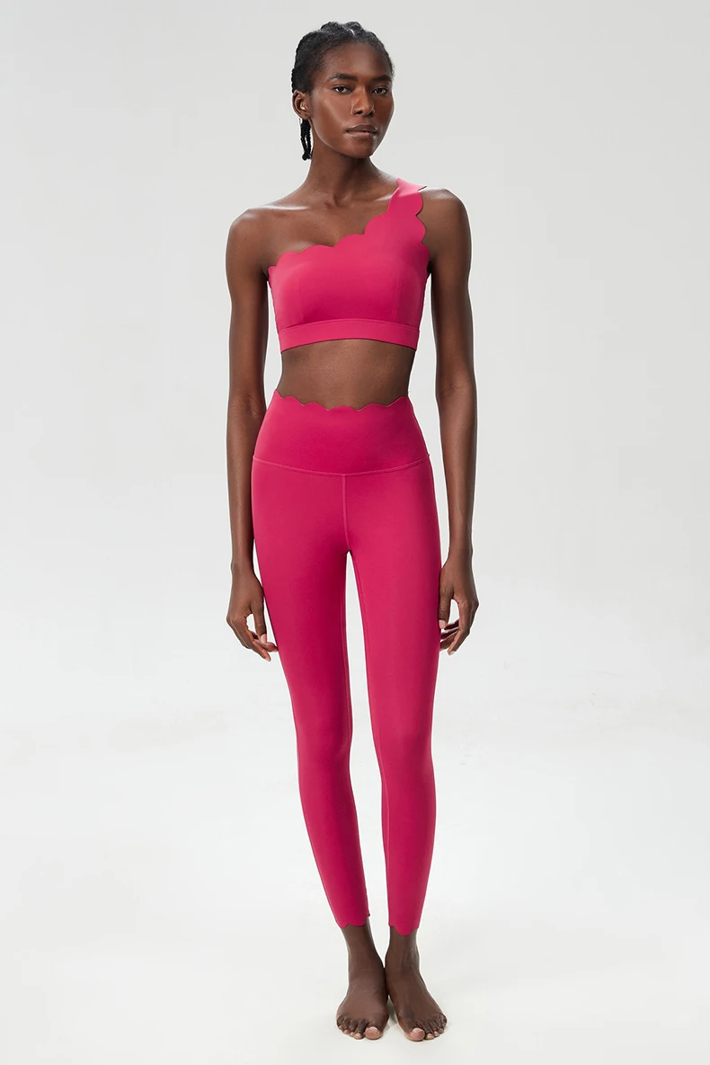 Women Two Pieces Fitness Yoga Set Stretch Soft Running Gym Suit Breathable Quick Dry Sportswear Female Strwetchy Workout Clothes