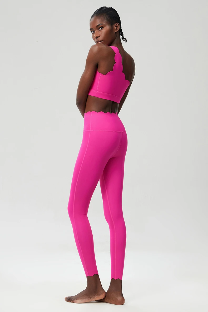 Women Two Pieces Fitness Yoga Set Stretch Soft Running Gym Suit Breathable Quick Dry Sportswear Female Strwetchy Workout Clothes