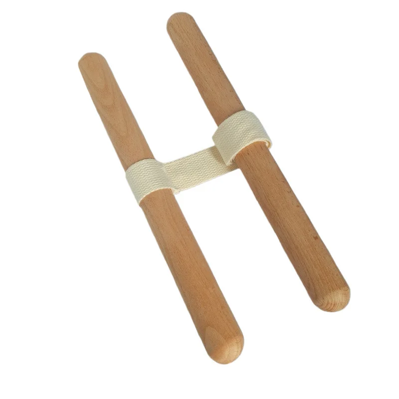 Resistance Band Wooden Beech Handle Portable Exercise Equipment Shoulder and Joint Rehabilitation Home Fitness