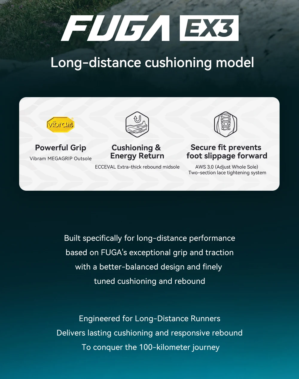 KAILAS FUGA EX3 Trail Running Shoes New Arrival Unisex Lightweight Athletic Anti-slip Breathable Mountain Running Shoe KS2613132