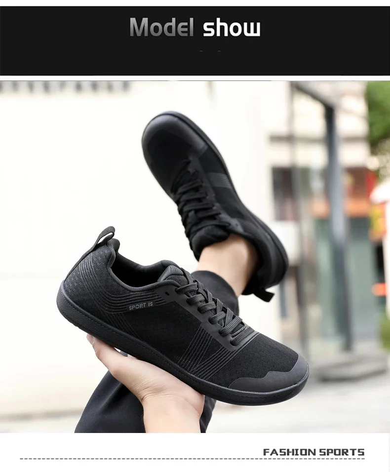 New Unisex Wider Shoes Breathable Mesh Men Barefoot Wide-toed Shoes Brand Flats Soft Zero Drop Sole Wider Toe Sneakes Plus Size